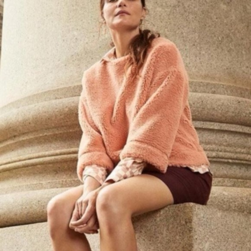 Madewell Fuzzy Teddy Sweater XS